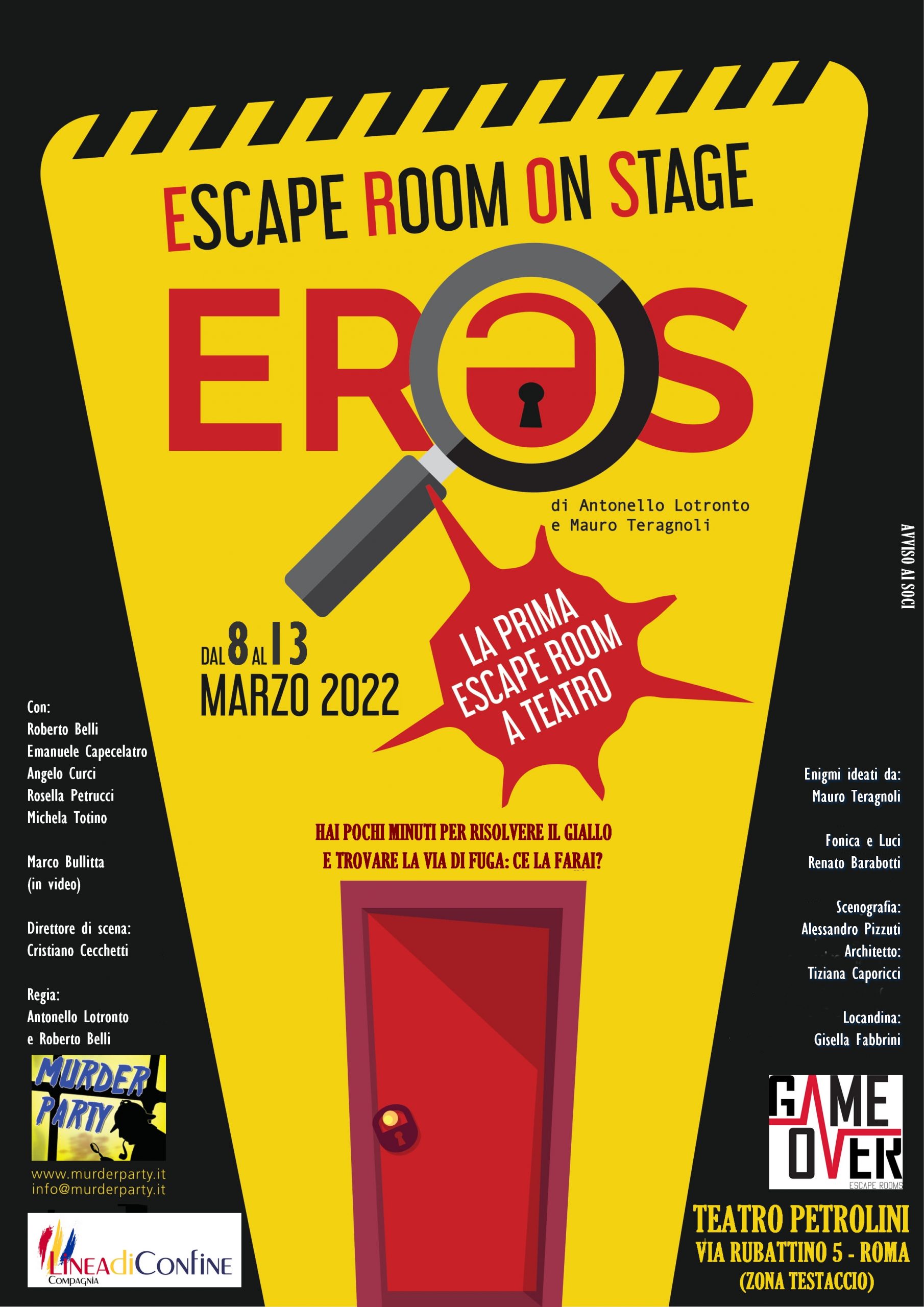 E.R.O.S. – L’Escape room a teatro – Marzo 2022